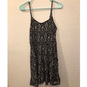 Black and white pattern spaghetti strap dress